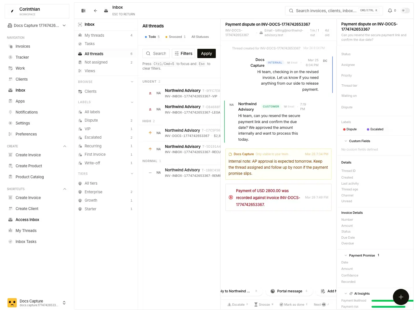 Conduitt client thread